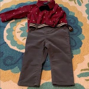 Button up with bow tie